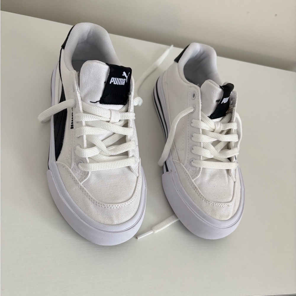 Black and White Puma Sneakers